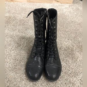 Glitter Combat Boots